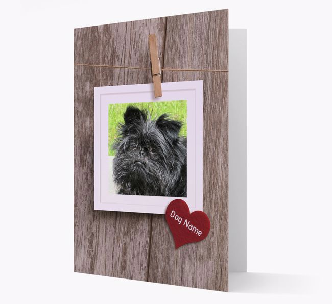 'Pegged on a line' Card with Photo of your {breedFullName}
